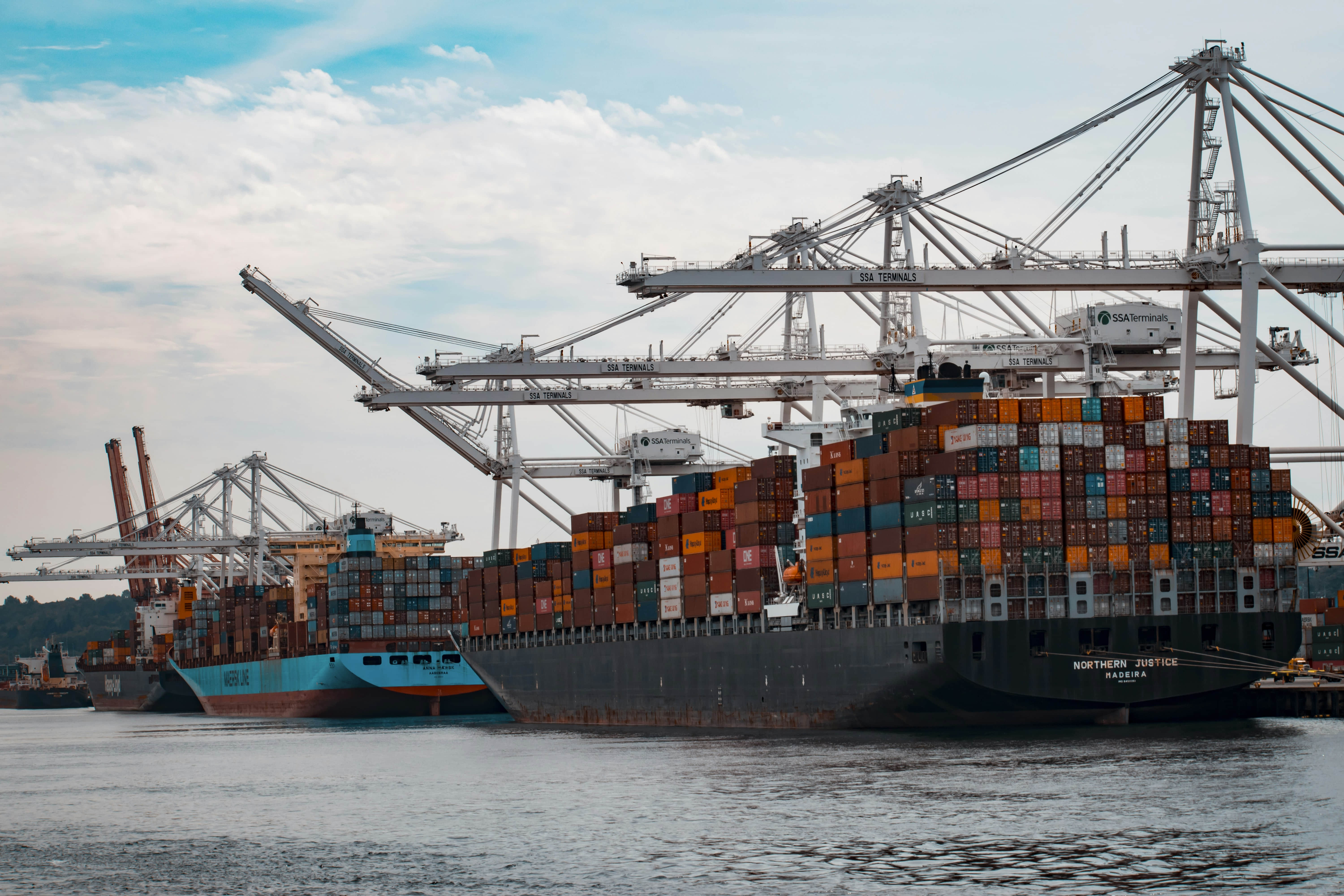 Freight Containers on a Ship