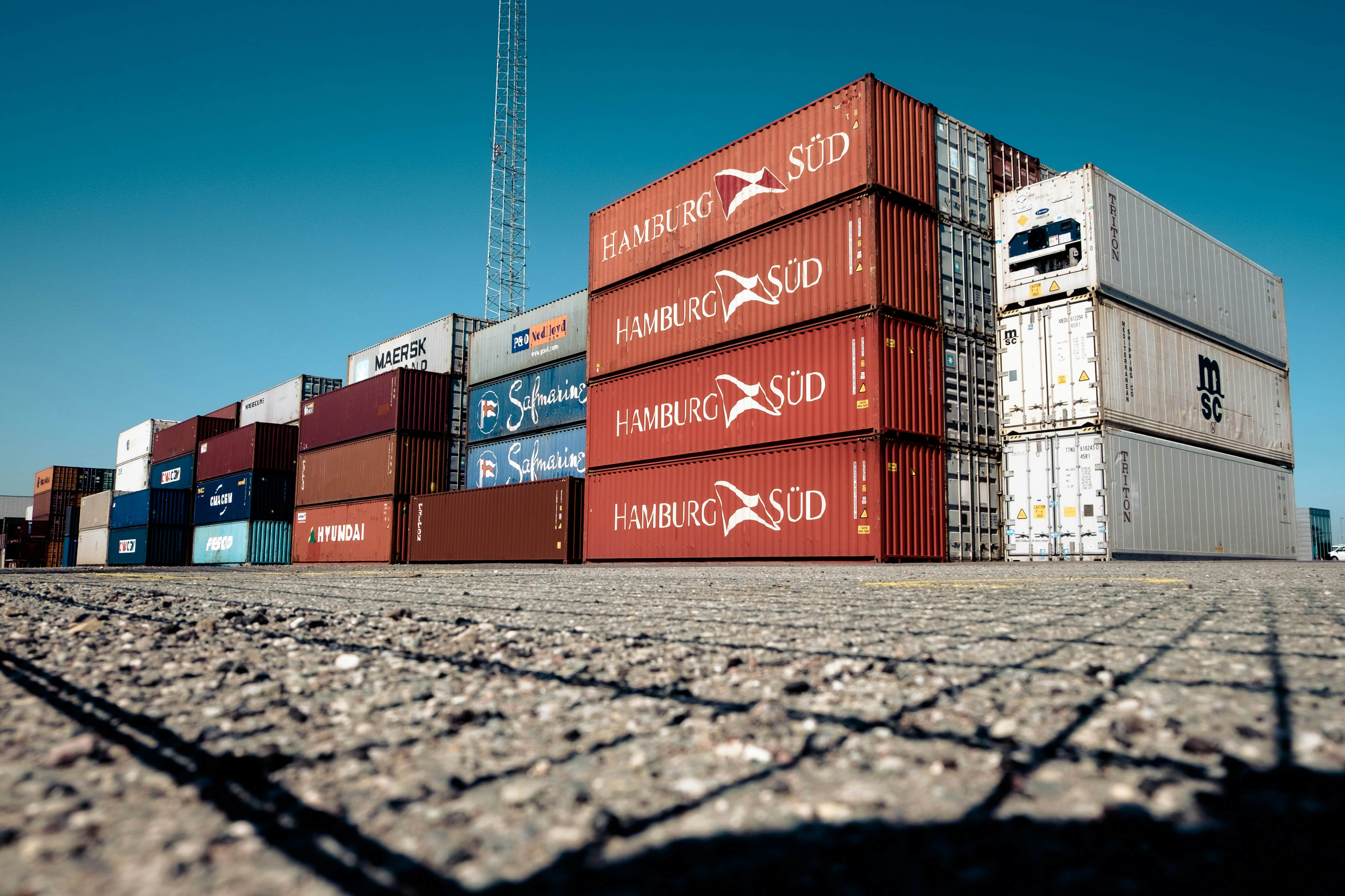 Shipping containers in Copenhagen's Nordhavn